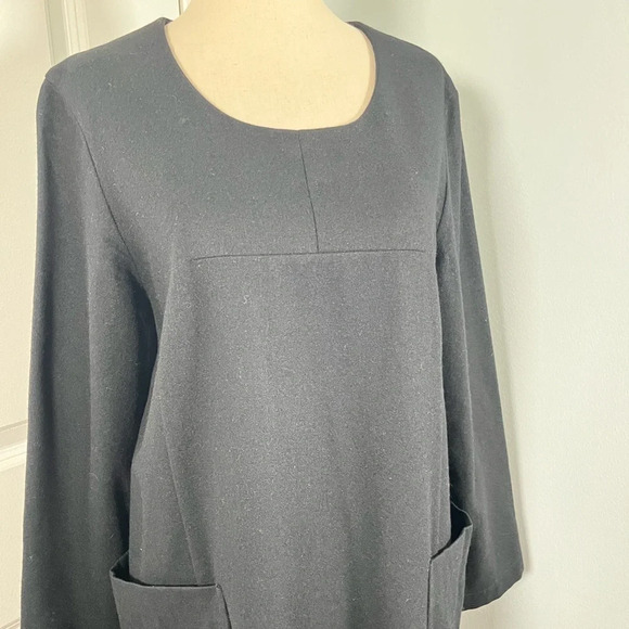 Tricot Comme des Garçons black 100% wool A line dress - Picture 11 of 14